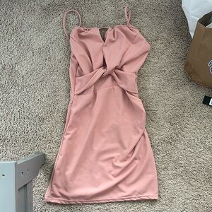 LIGHT PINK BOUTIQUE MINI DRESS